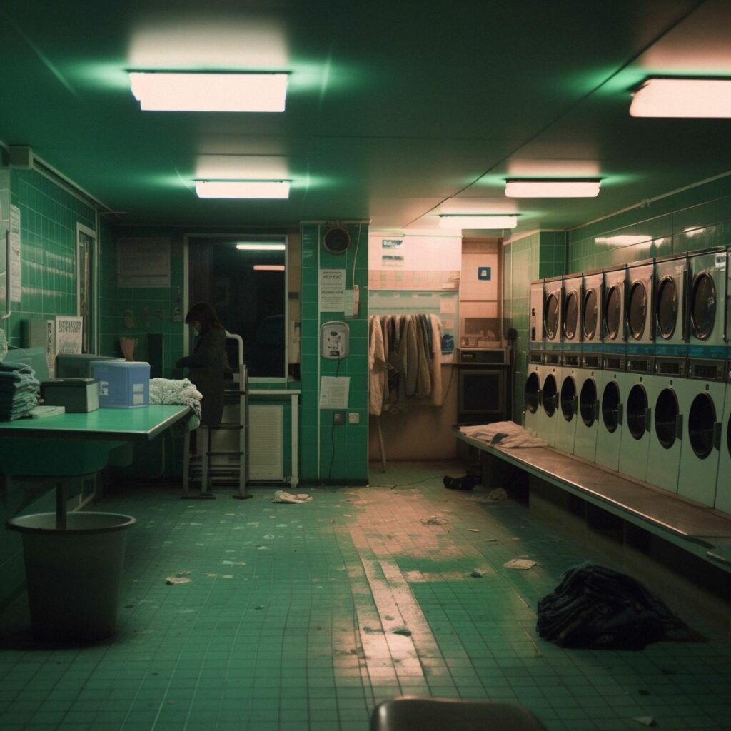 hewwo_Two_legs_abandoned_at_the_laundromat_at_night._Green_pale_2f345422-0574-4f46-abb6-4e058d9116c9_result