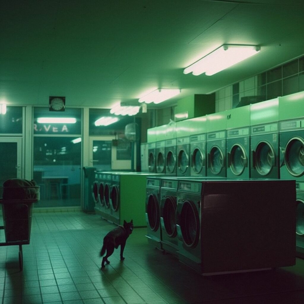 hewwo_Two_legs_abandoned_at_the_laundromat_at_night._Green_pale_3b3e03f9-4c59-43d9-8d00-23bbdbe306f8_result