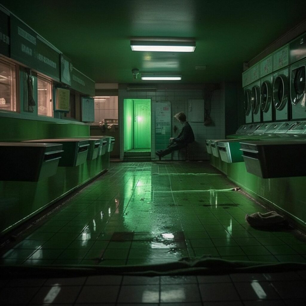 hewwo_Two_legs_abandoned_at_the_laundromat_at_night._Green_pale_aad7497a-6b6a-465d-98bc-c44d41835616_result