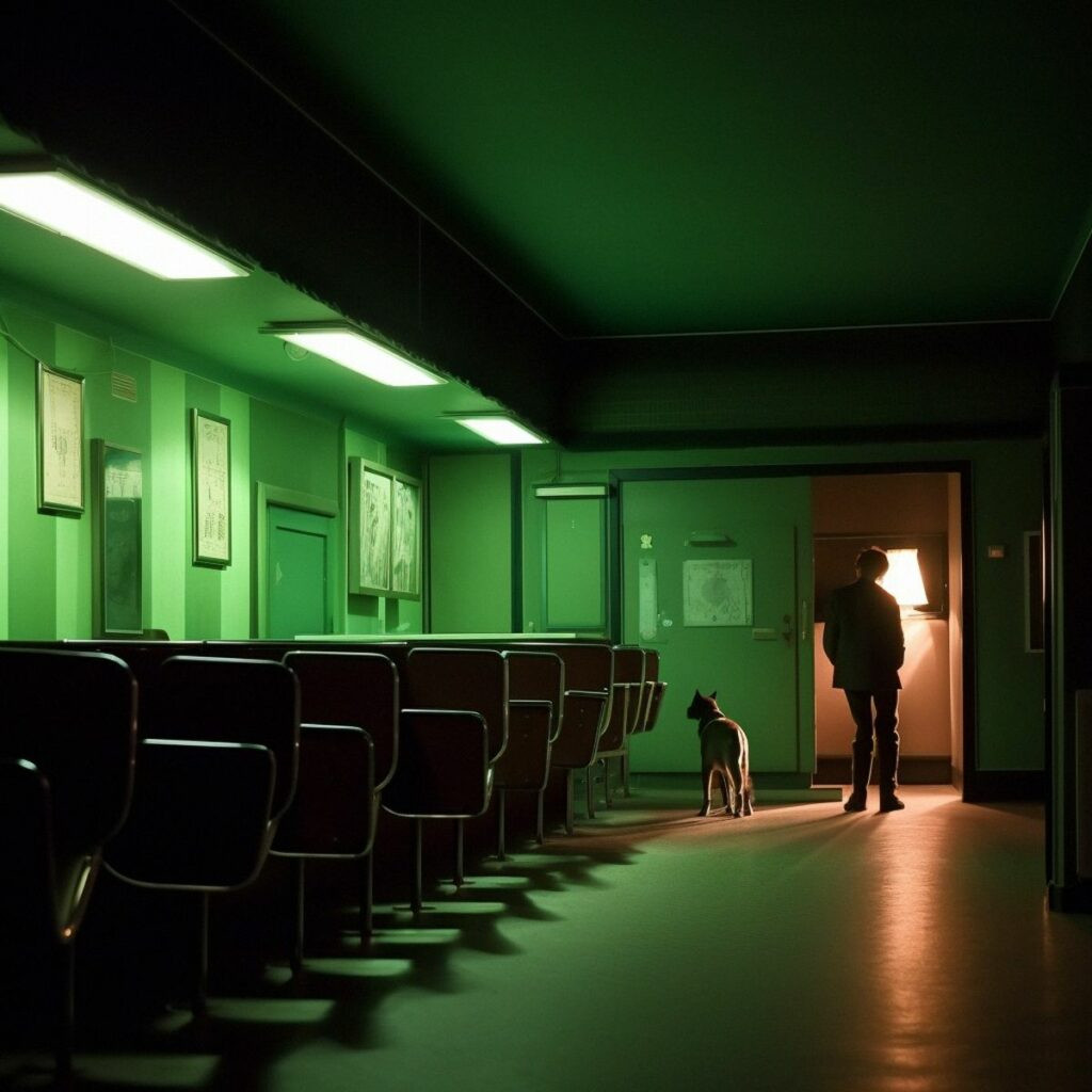 hewwo_Two_legs_abandoned_at_the_old_cinema_at_night._Green_pale_c92e6d87-f7ab-43ec-b522-fd26c9e5504e_result